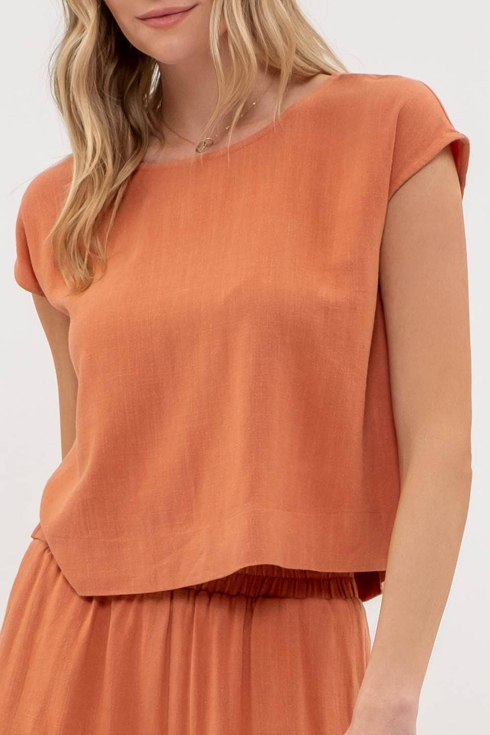 LINEN BLEND TERRACOTTA SET