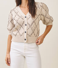 Diamond Short Sleeve Cardigan