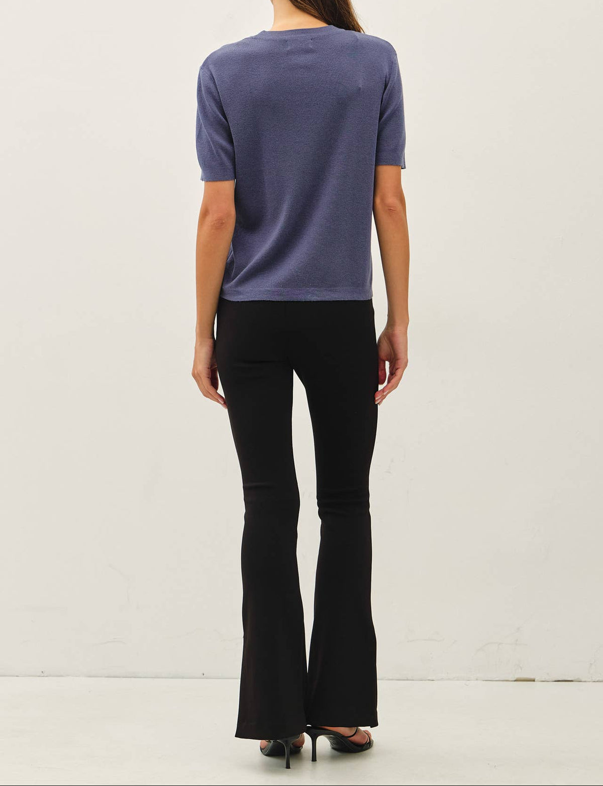 Annie Blue Short Sleeve Sweater