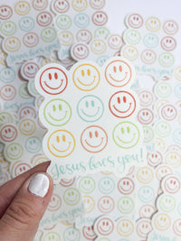 Jesus Loves You Christian Sticker