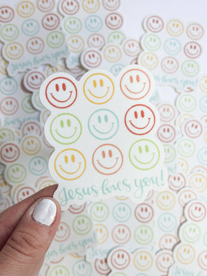 Jesus Loves You Christian Sticker