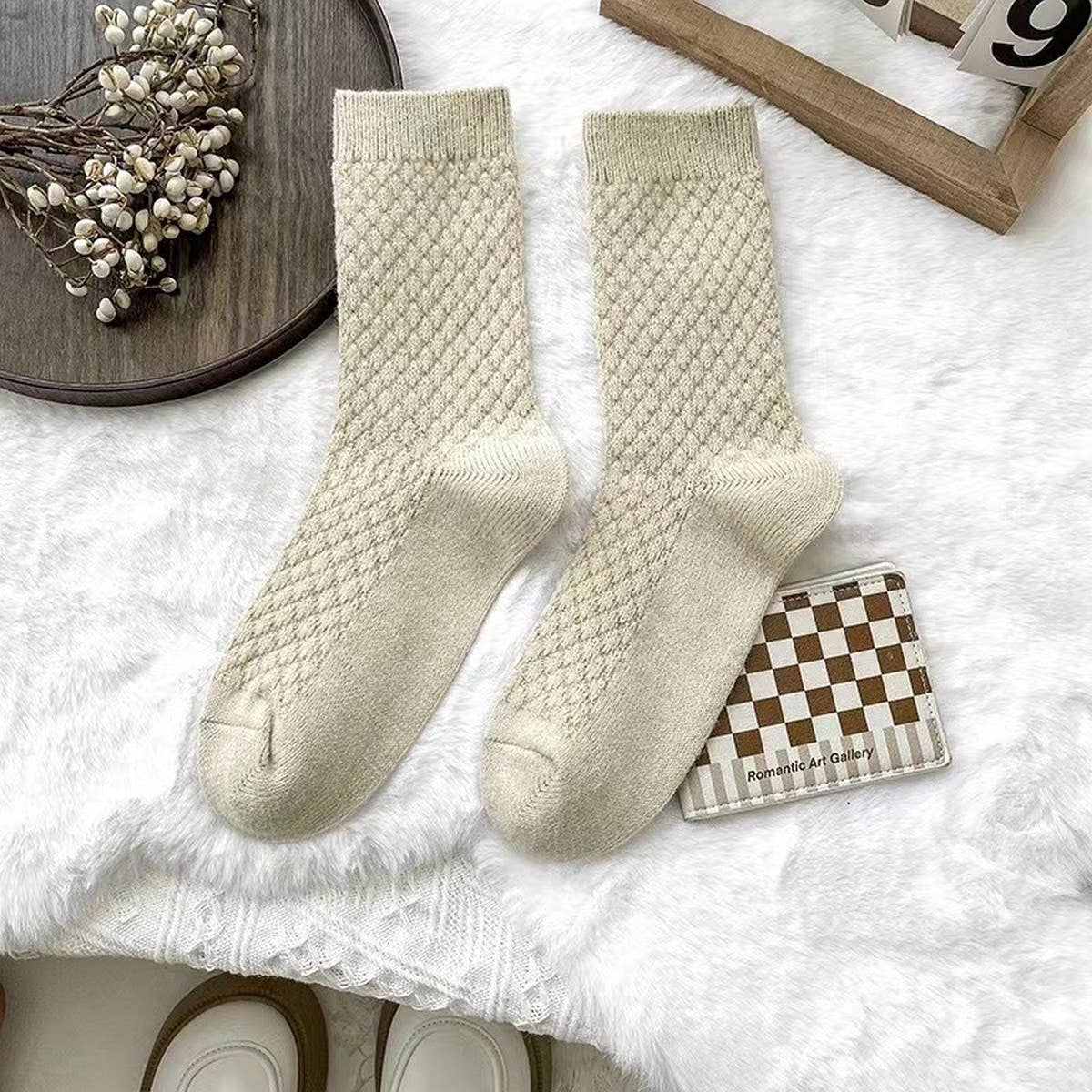 Cozy Knit Crew Socks
