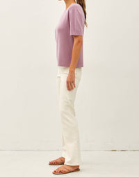 Lavender Short Sleeve Sweater