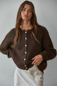 Chocolate Knit  Cardigan