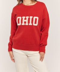 O H I O Scarlet Sweater