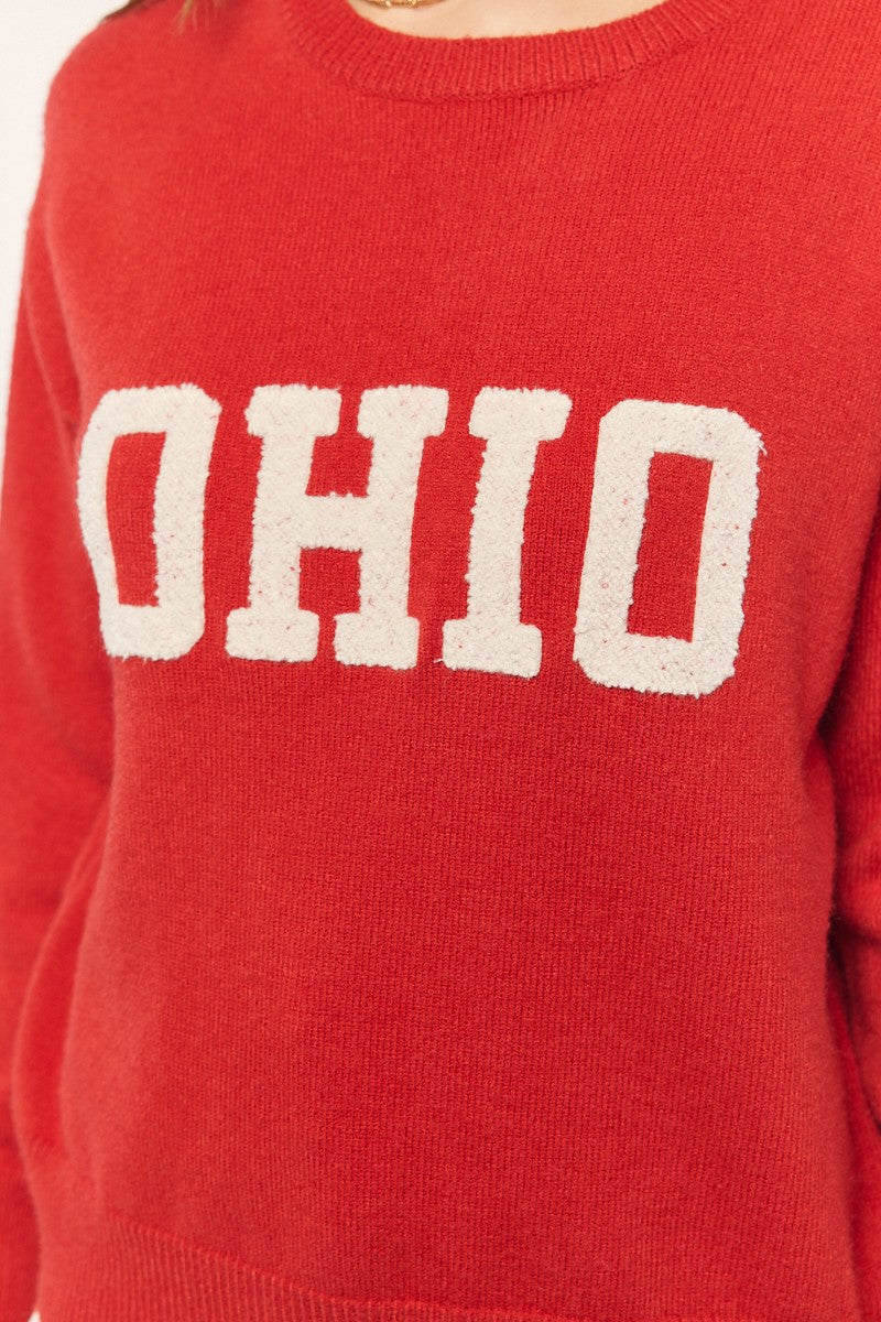 O H I O Scarlet Sweater