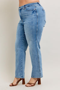 Judy Blue Tummy Control  Vintage Wash Straight Jeans