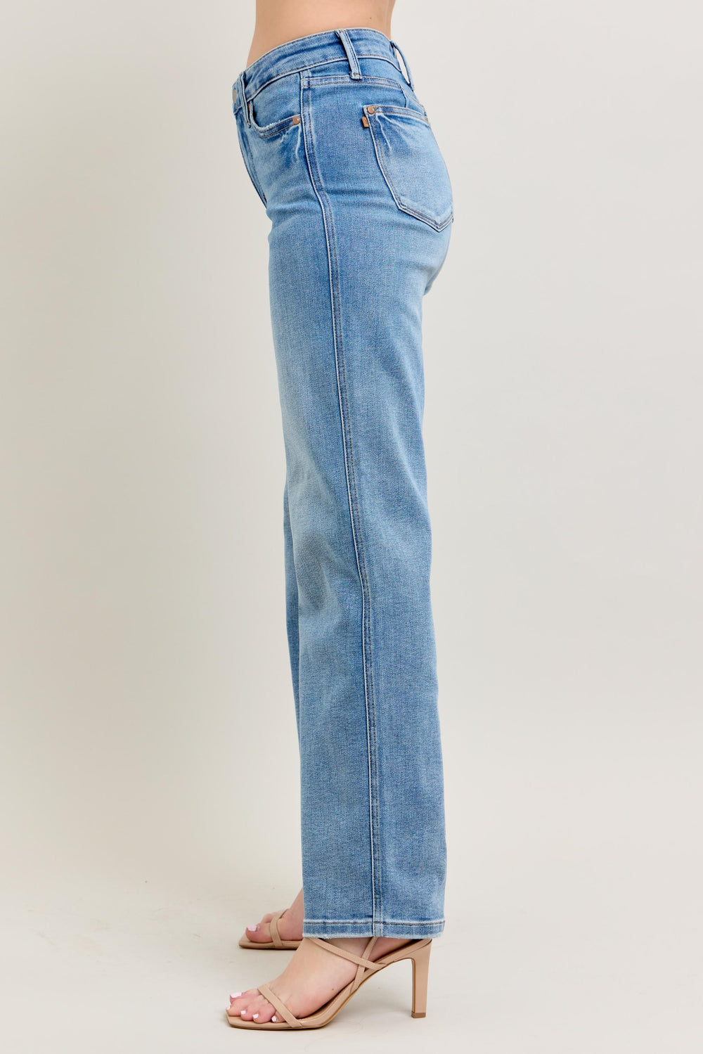Judy Blue Tummy Control  Vintage Wash Straight Jeans