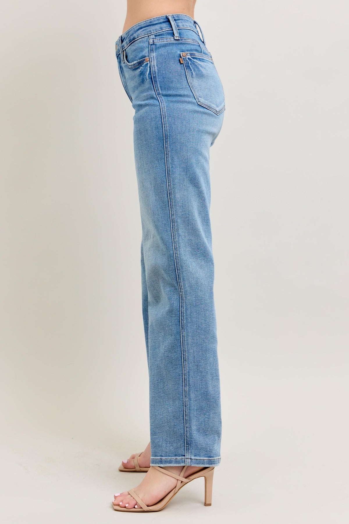 Judy Blue Tummy Control  Vintage Wash Straight Jeans
