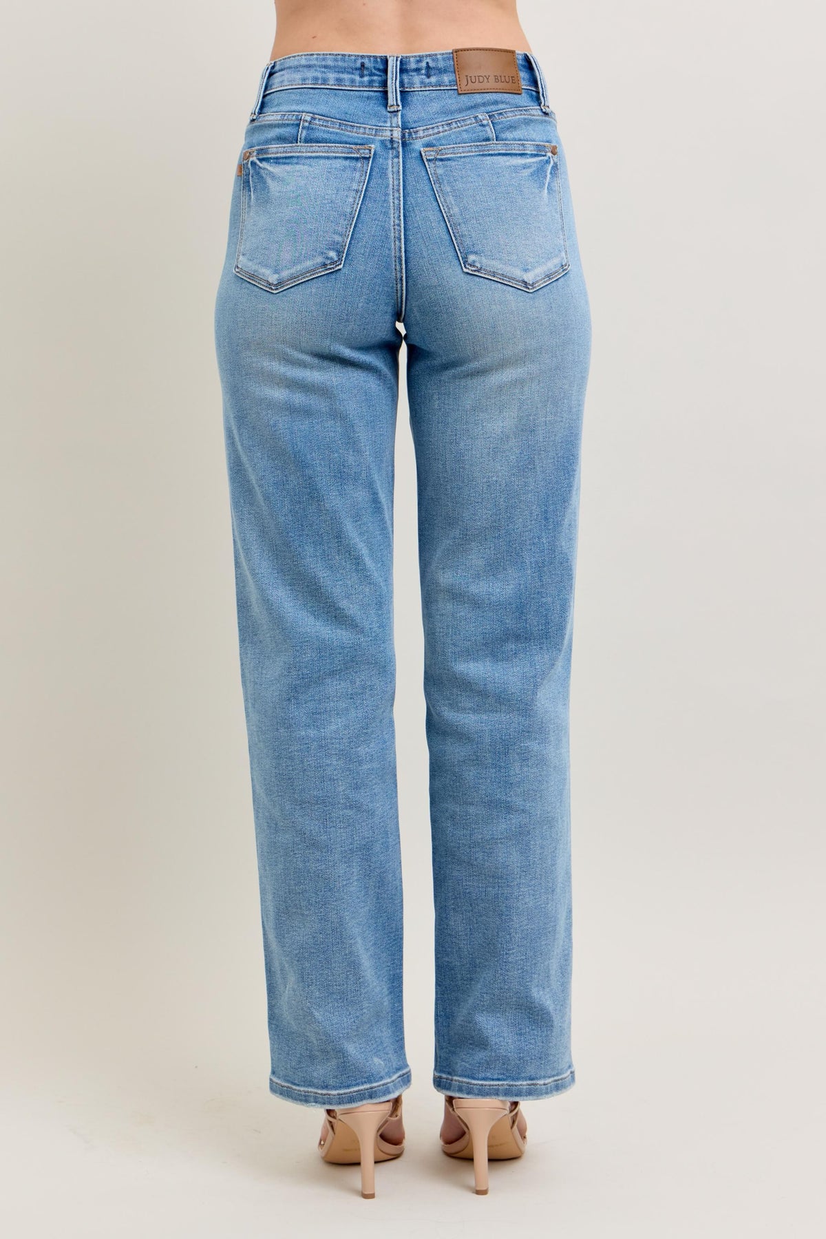Judy Blue Tummy Control  Vintage Wash Straight Jeans