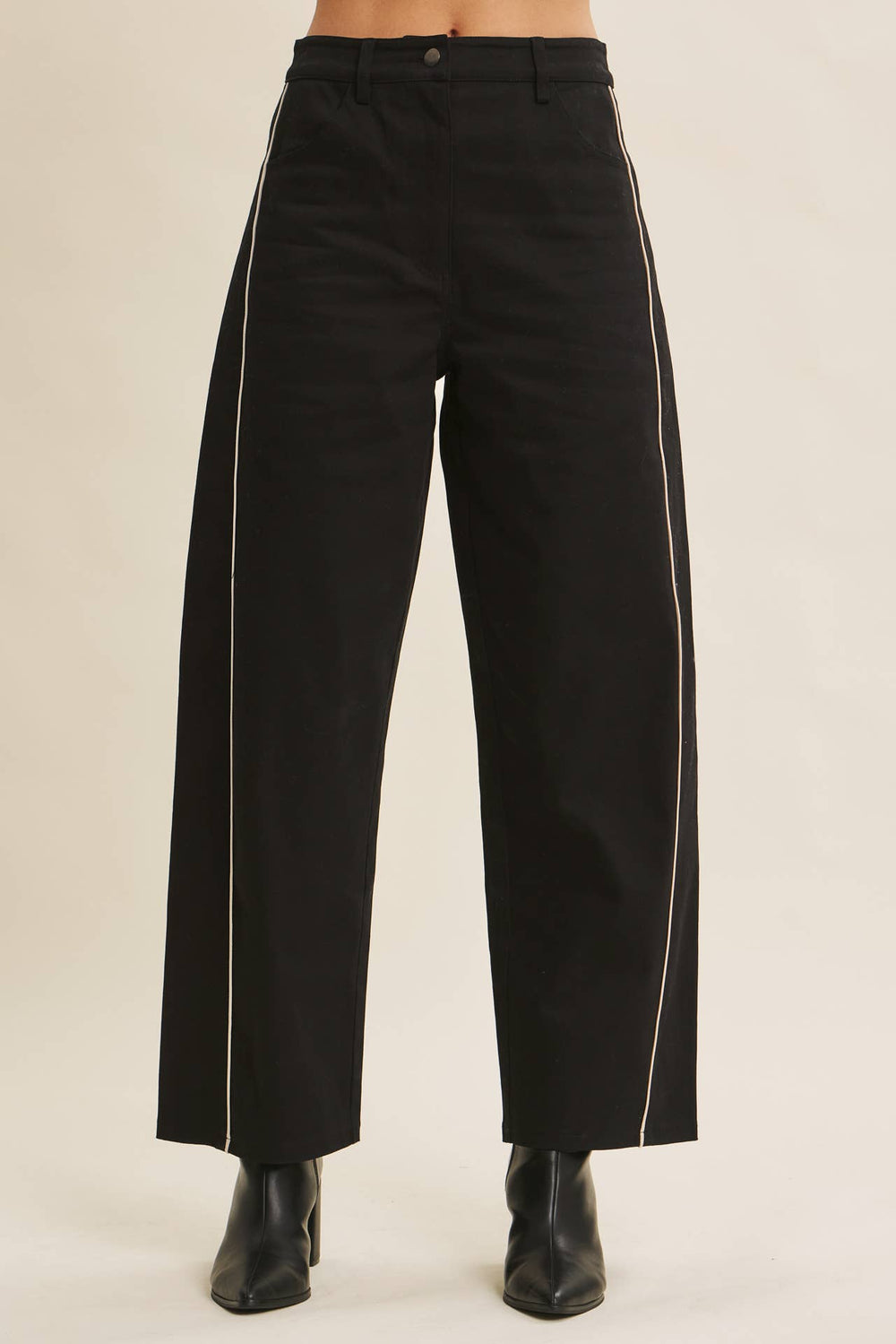 The Oxford Barrel Pant - Black