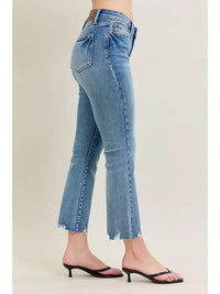 Judy Blue Vintage Wash Destroy Hem Kick Flare