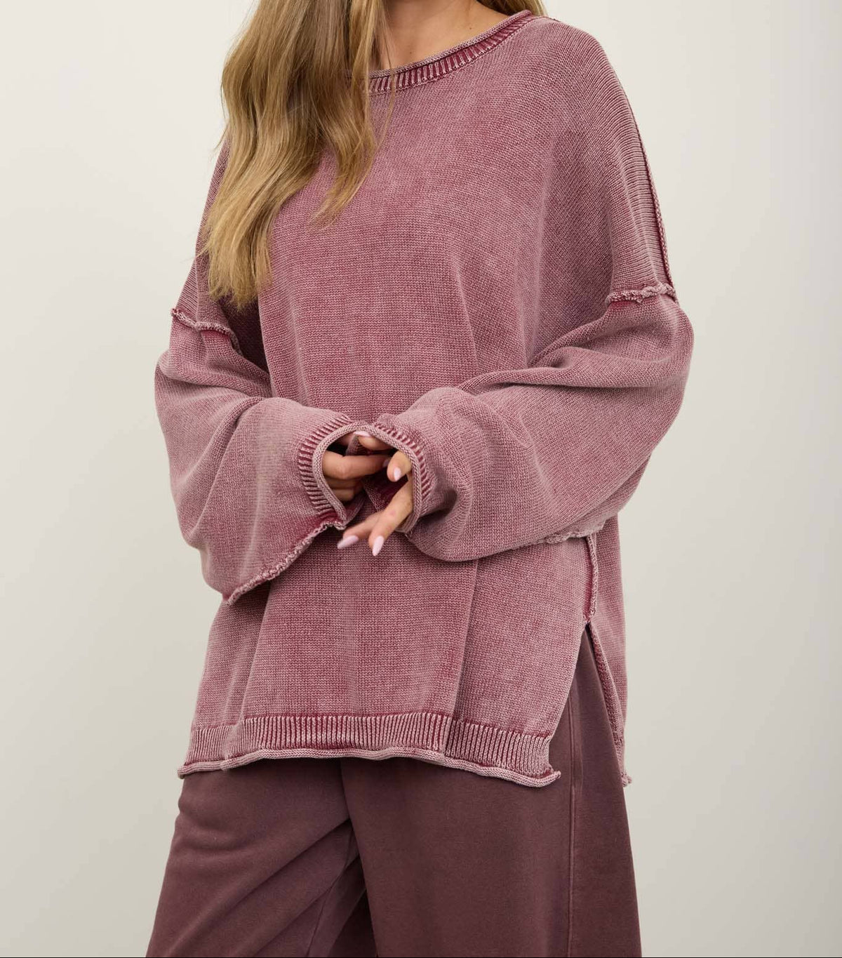 After Hours Sweater - Burgundy