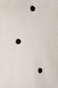 Polka Dot Short Sleeve Top - White