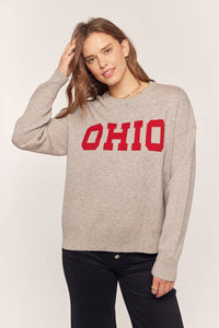 Ohio Sweater - Silvery Grey/Cherry