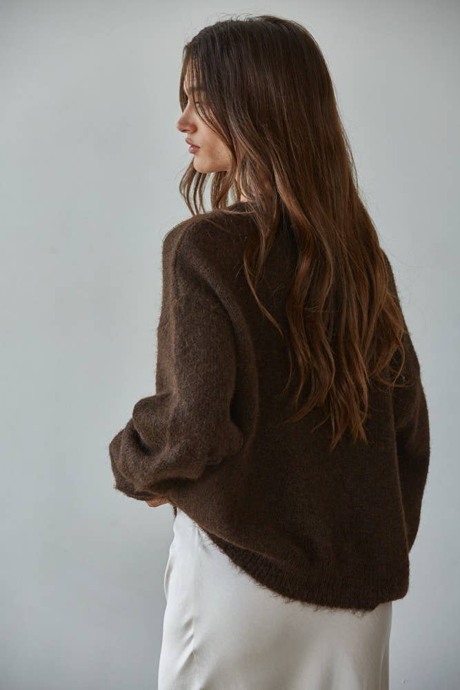 Chocolate Knit  Cardigan