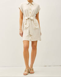 Coastal Linen Shirt Dress
