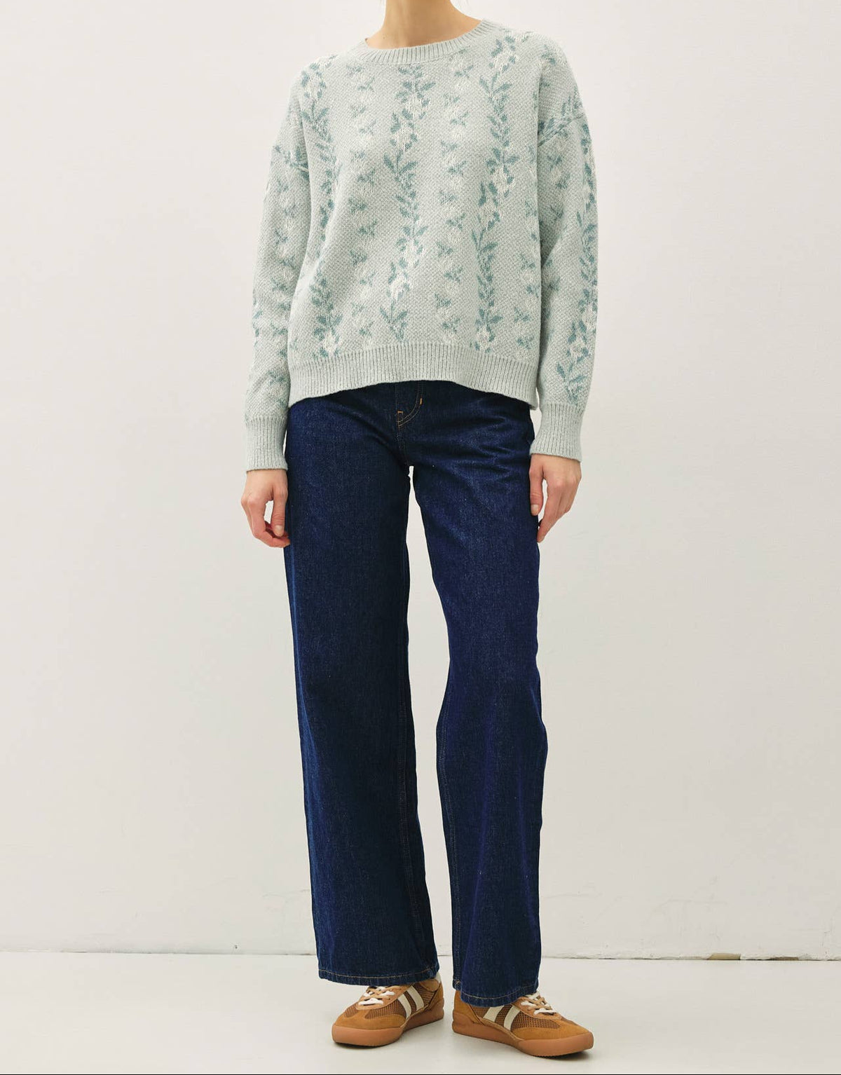 FLORAL JACQUARD SWEATER
