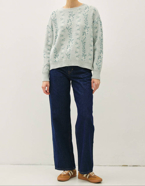 FLORAL JACQUARD SWEATER