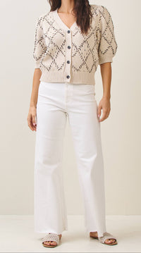 Diamond Short Sleeve Cardigan