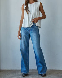Pleated Sleeveless Tank