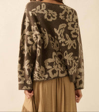 Floral Jacquard-Knit Sweater