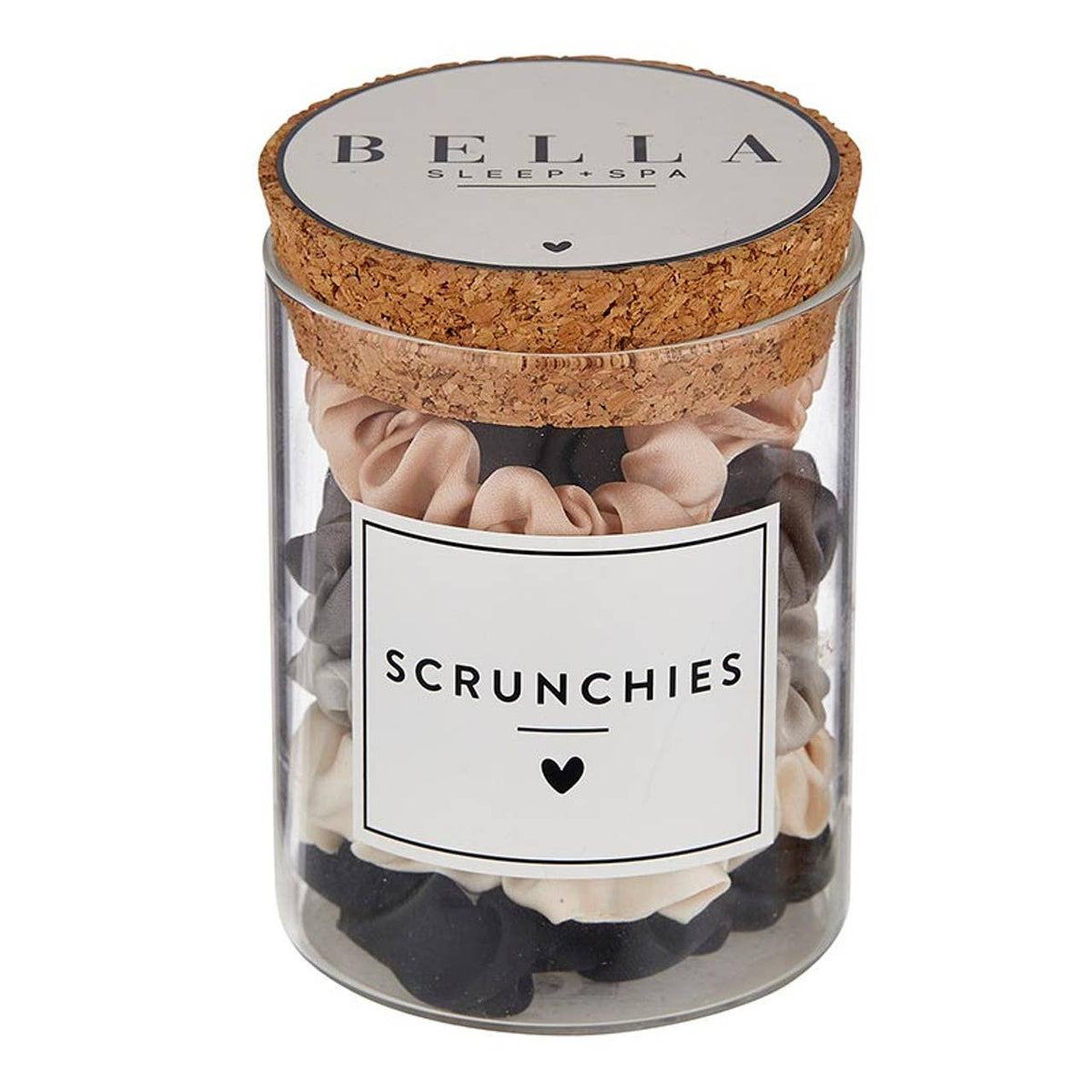 Satin Scrunchies Jar - Ivory Combo