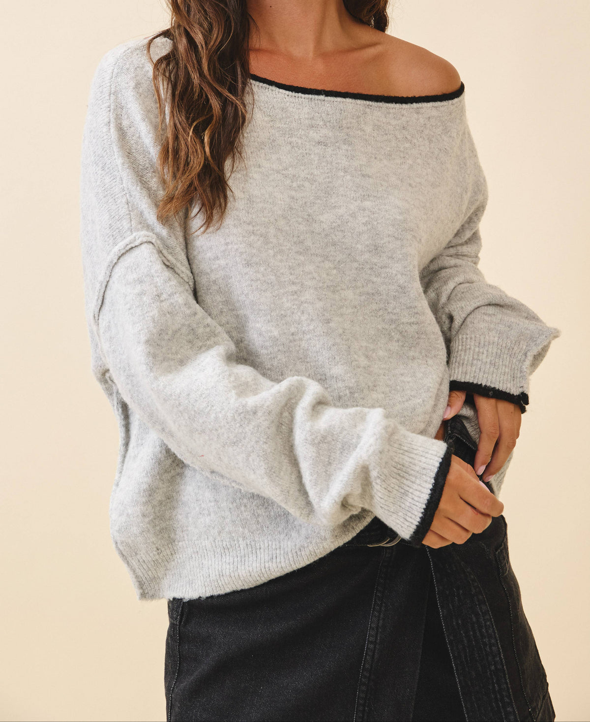 Relaxed Drop Shoulder Sweater