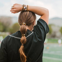 Hair Tie Bracelet - Black/Gold!!