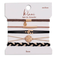 Focus - Gold Arrow Charm Hair Tie Bracelets