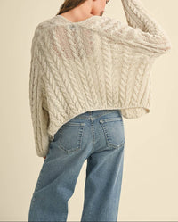 CABLE KNITTED CARDIGAN