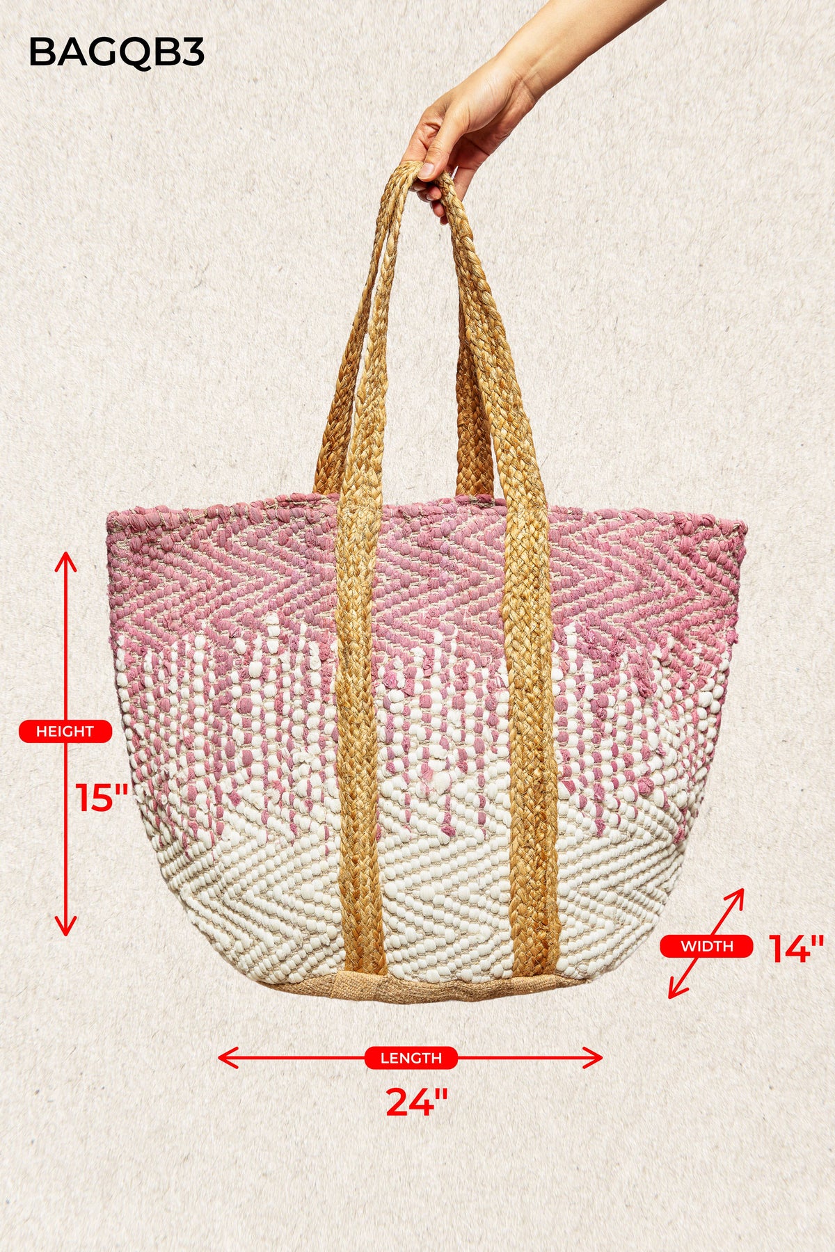 Woven Boho Tote Bag