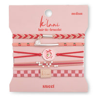 "Sweet" Pink Cherry Hair Tie Bracelets