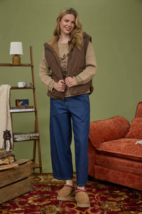 QUILTED FLEECE LINED PUFFER VEST