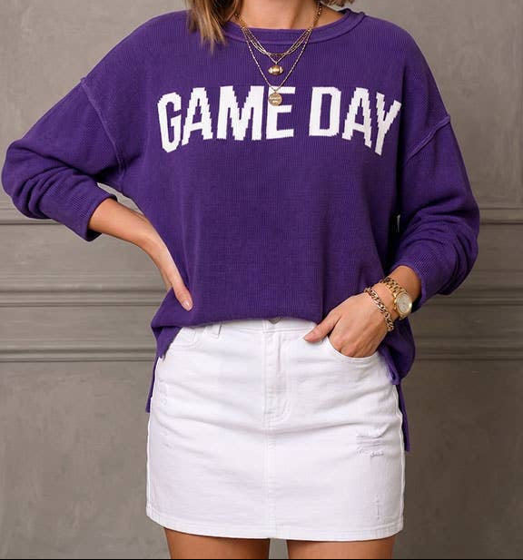 Game Day Sweater- Purple
