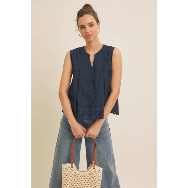 EYELET LACE Top