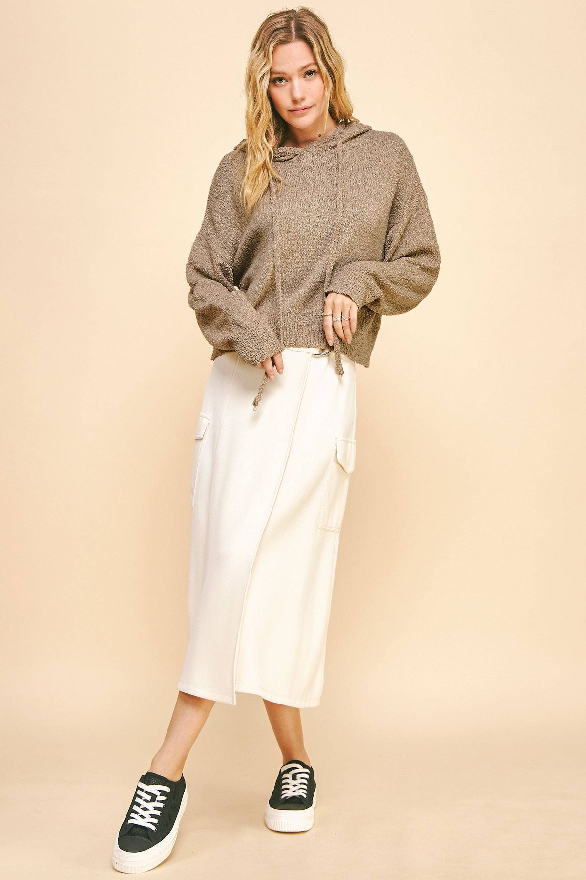 Cropped Sweater Hoodie