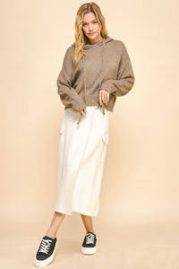 Cropped Sweater Hoodie