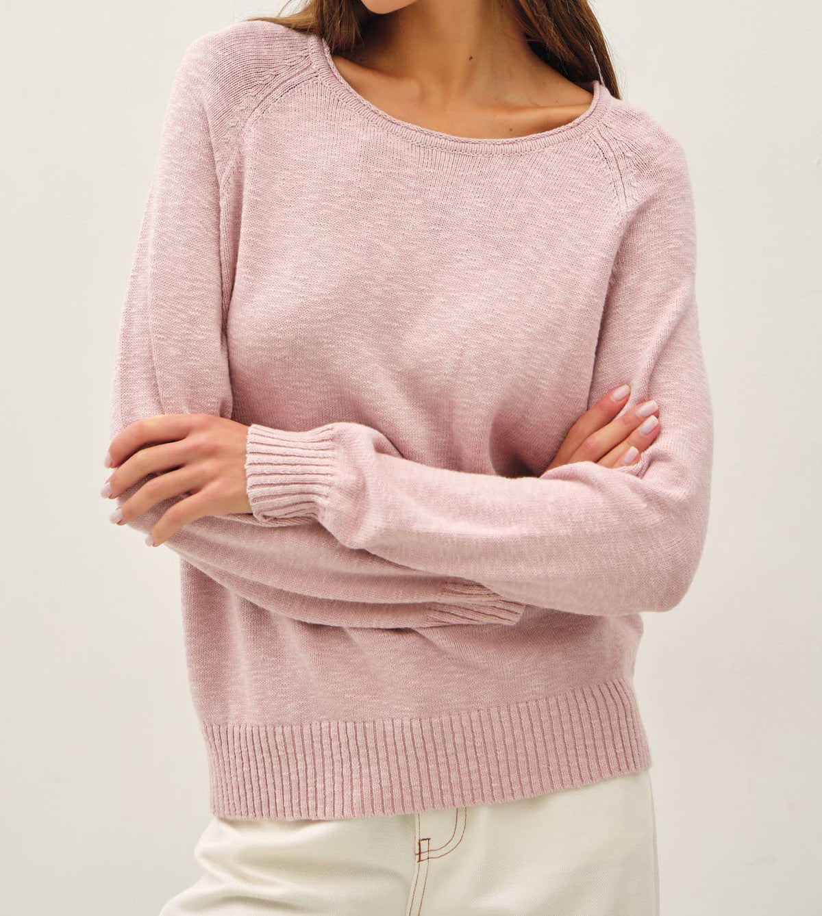 Abbey Dusty Pink Sweater