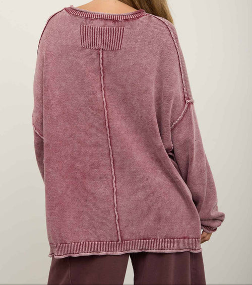 After Hours Sweater - Burgundy
