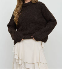 Fuzzy Feelings Sweater - Chocolate