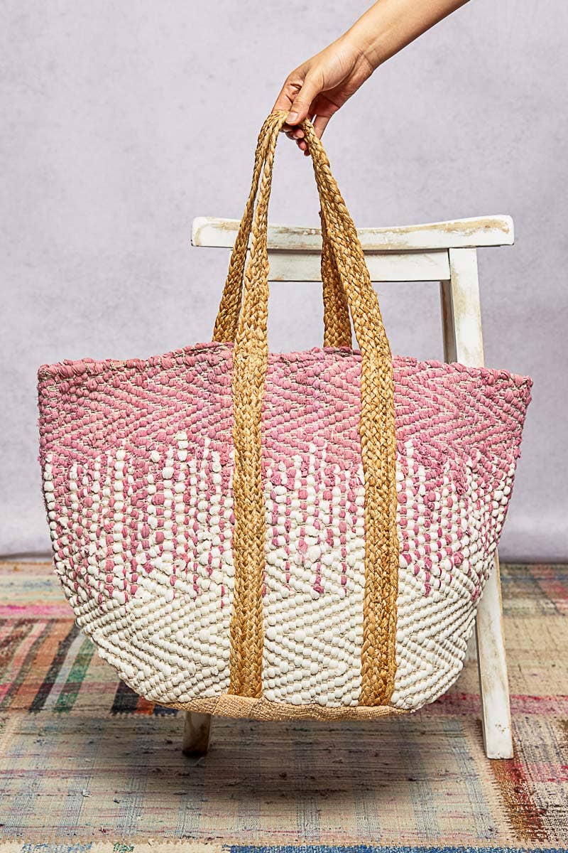 Woven Boho Tote Bag