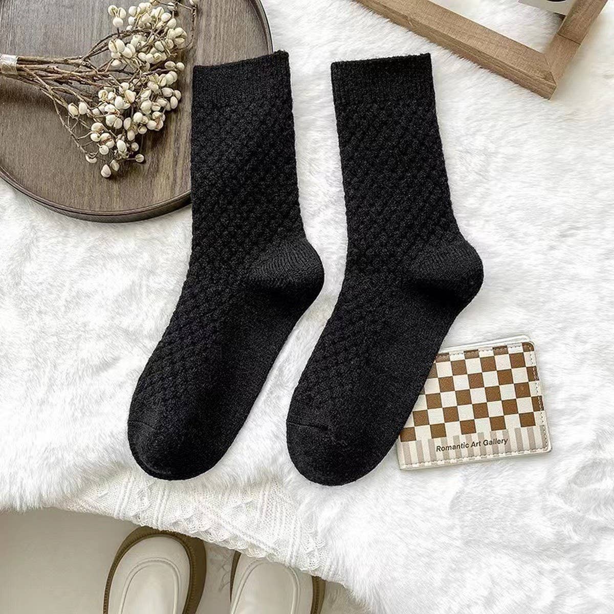 Cozy Knit Crew Socks