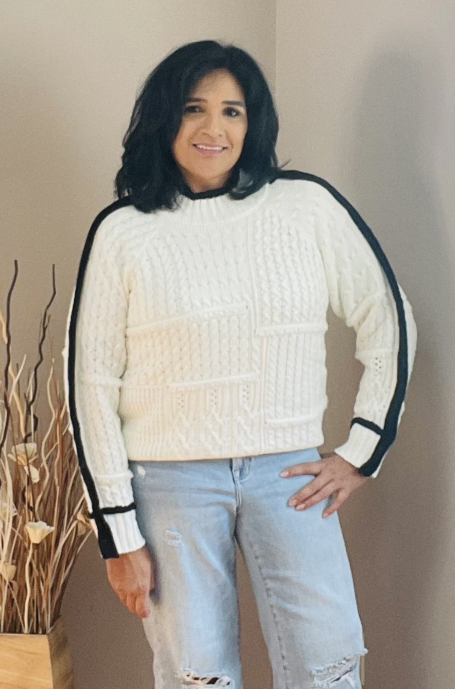 Ivory Edge Sweater