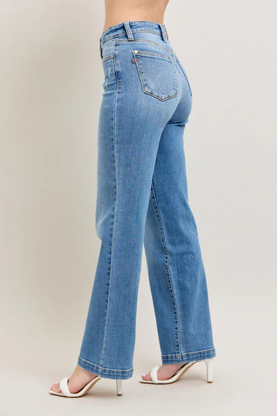 Judy Blue HW Trouser Fit Sraight Jeans