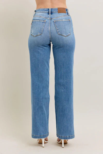 Judy Blue HW Trouser Fit Sraight Jeans