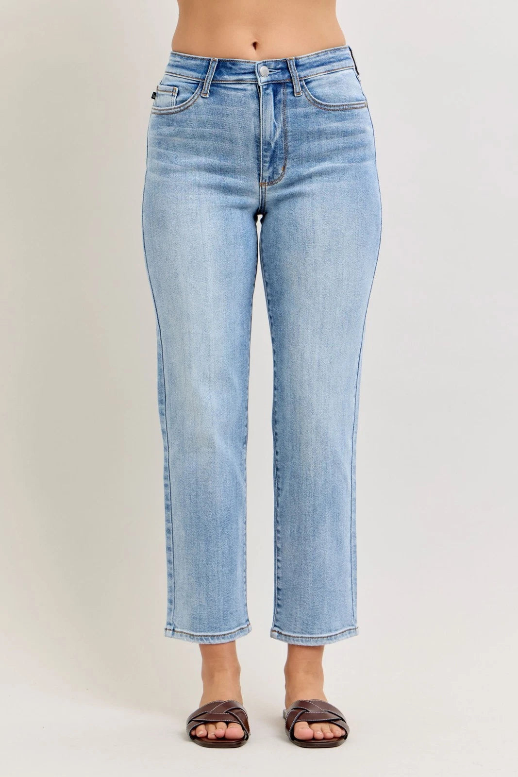 Judy Blue High Waist Ankle Straight Jeans
