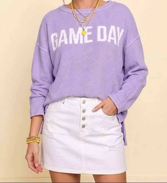 Game Day Sweater- Lavender