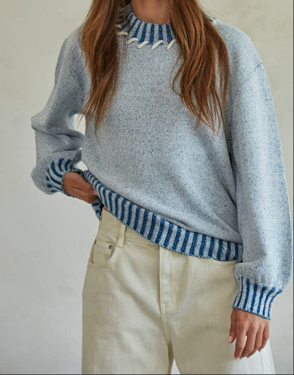 Mock Neck Knit Sweater