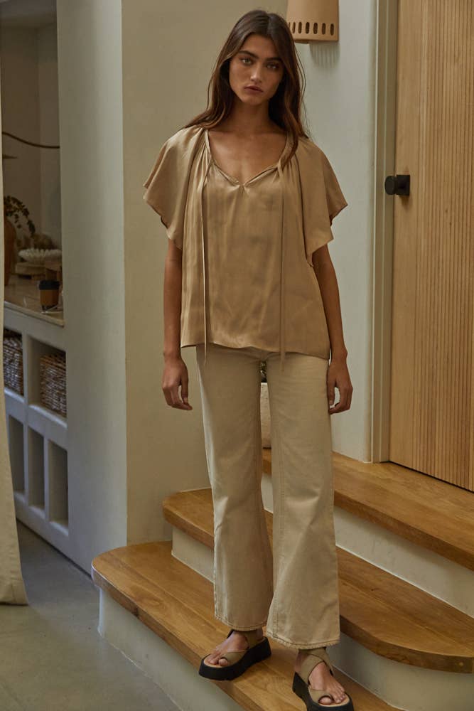 CAROLYN SATIN TOP